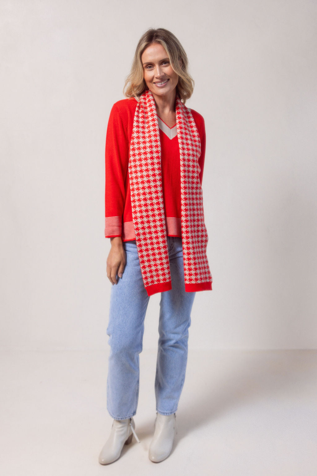Wool Blend V Neck Sweater