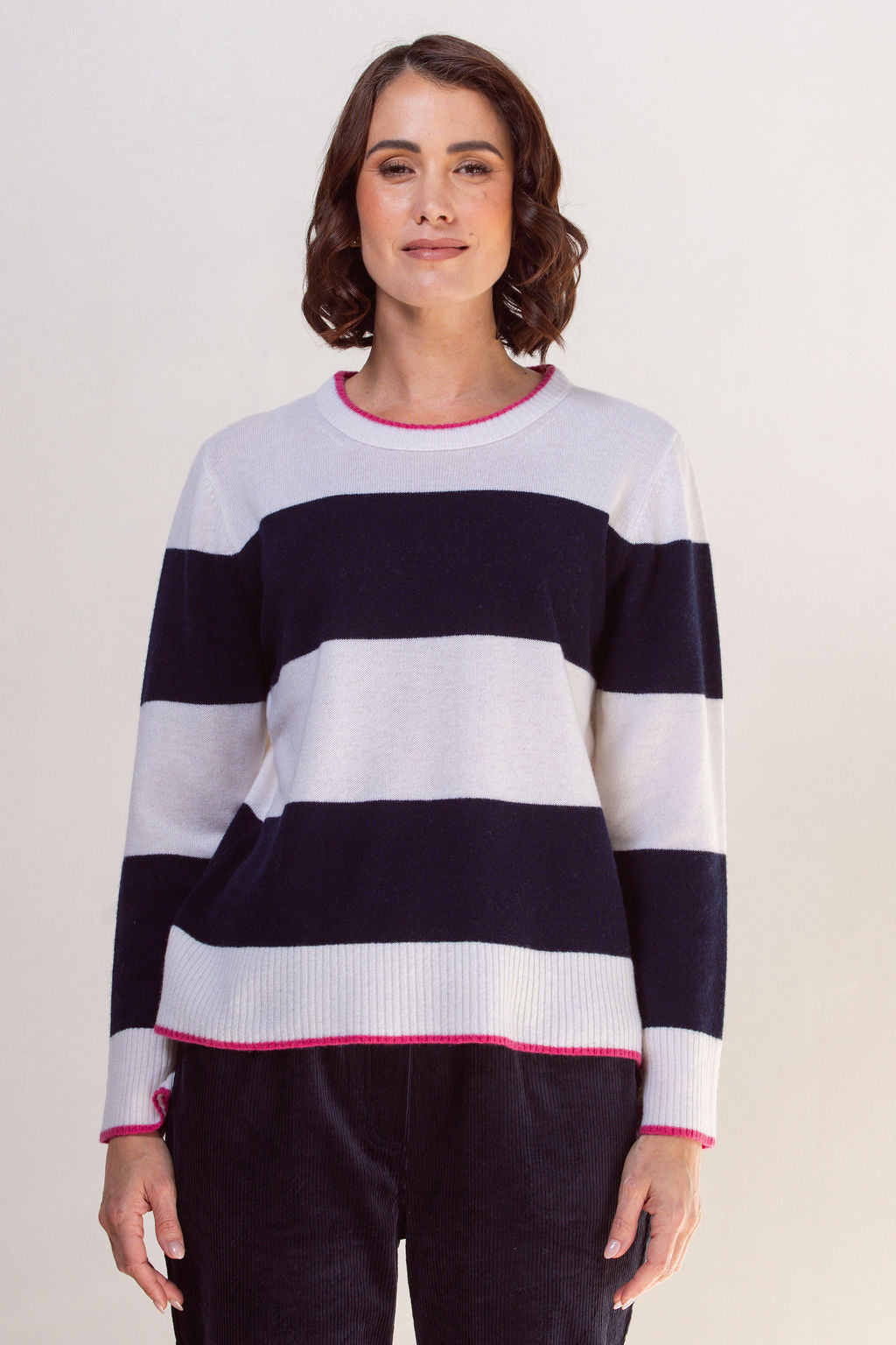 Merino Wool Wide Stripe Sweater