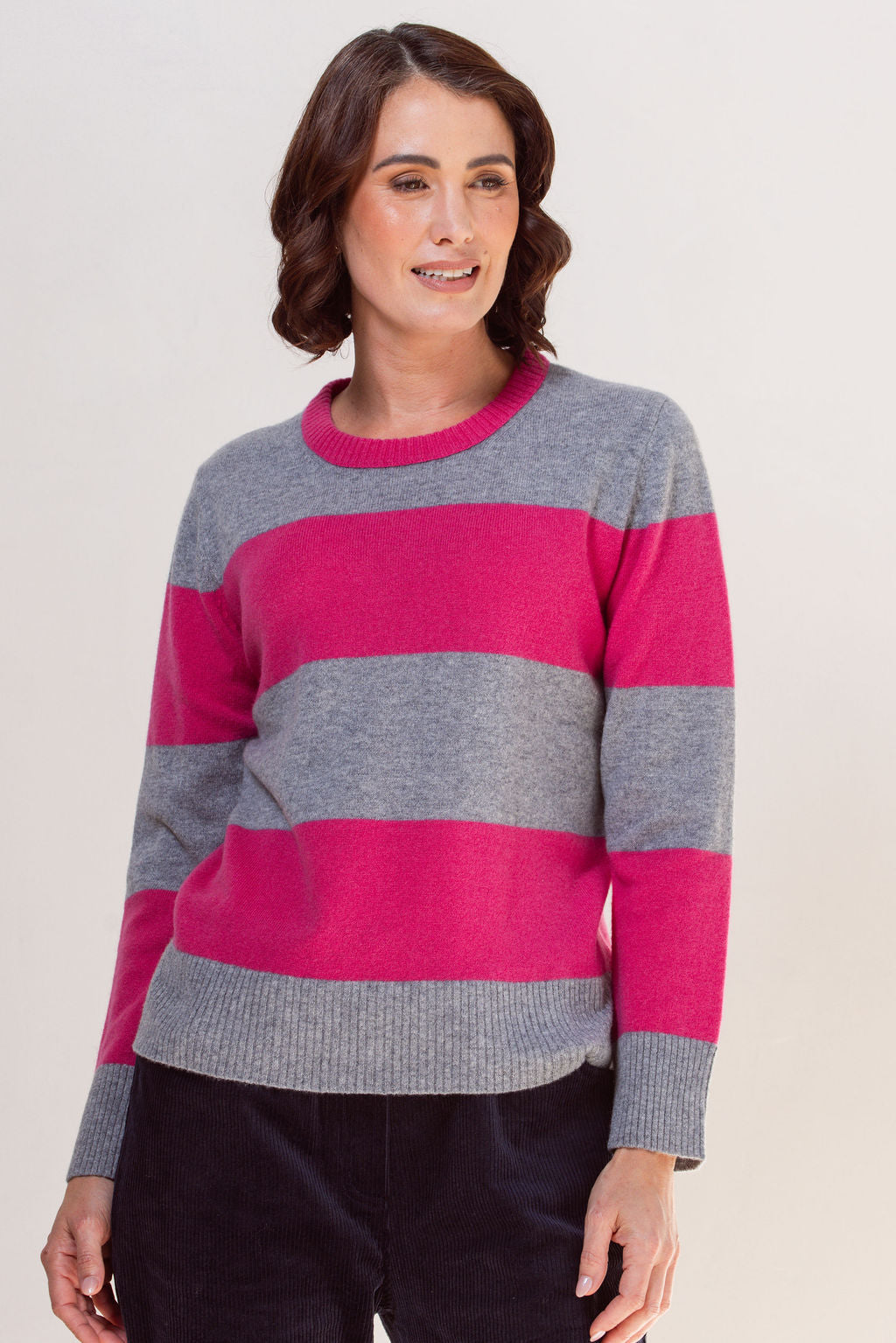 Merino Wool Wide Stripe Sweater