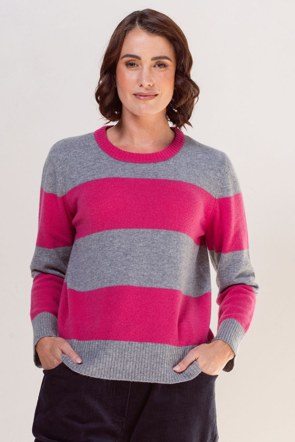 Merino Wool Wide Stripe Sweater