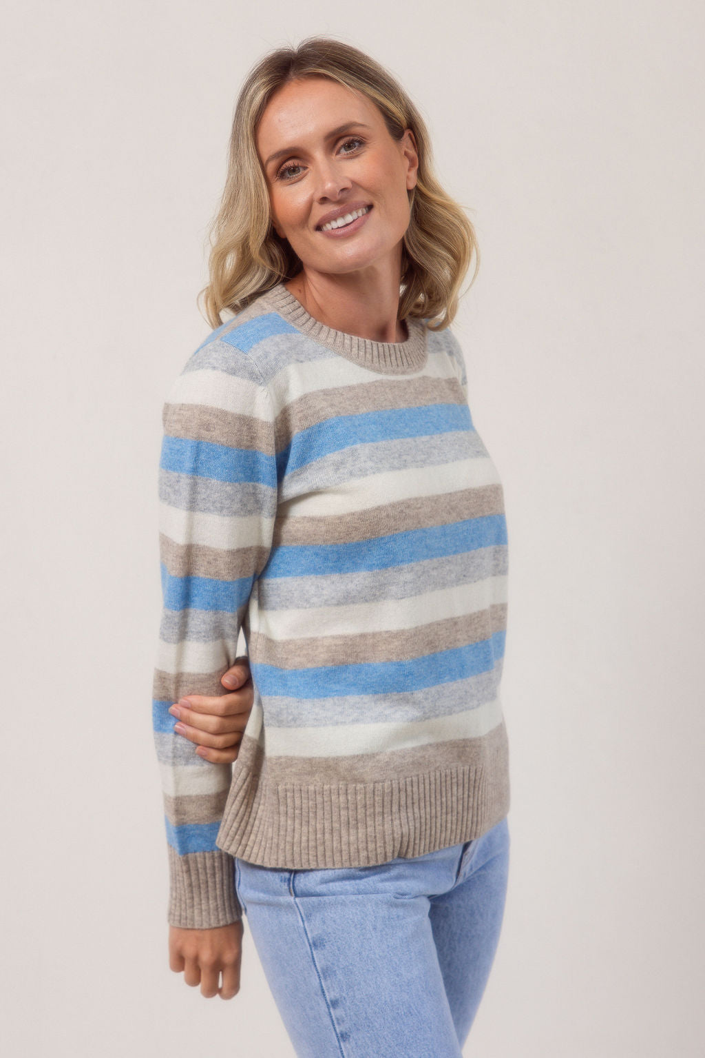 Wool Blend Striped Sweater