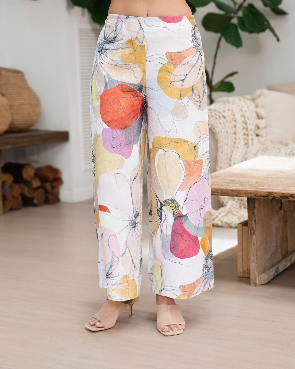Petal Drift Palazzo Pant