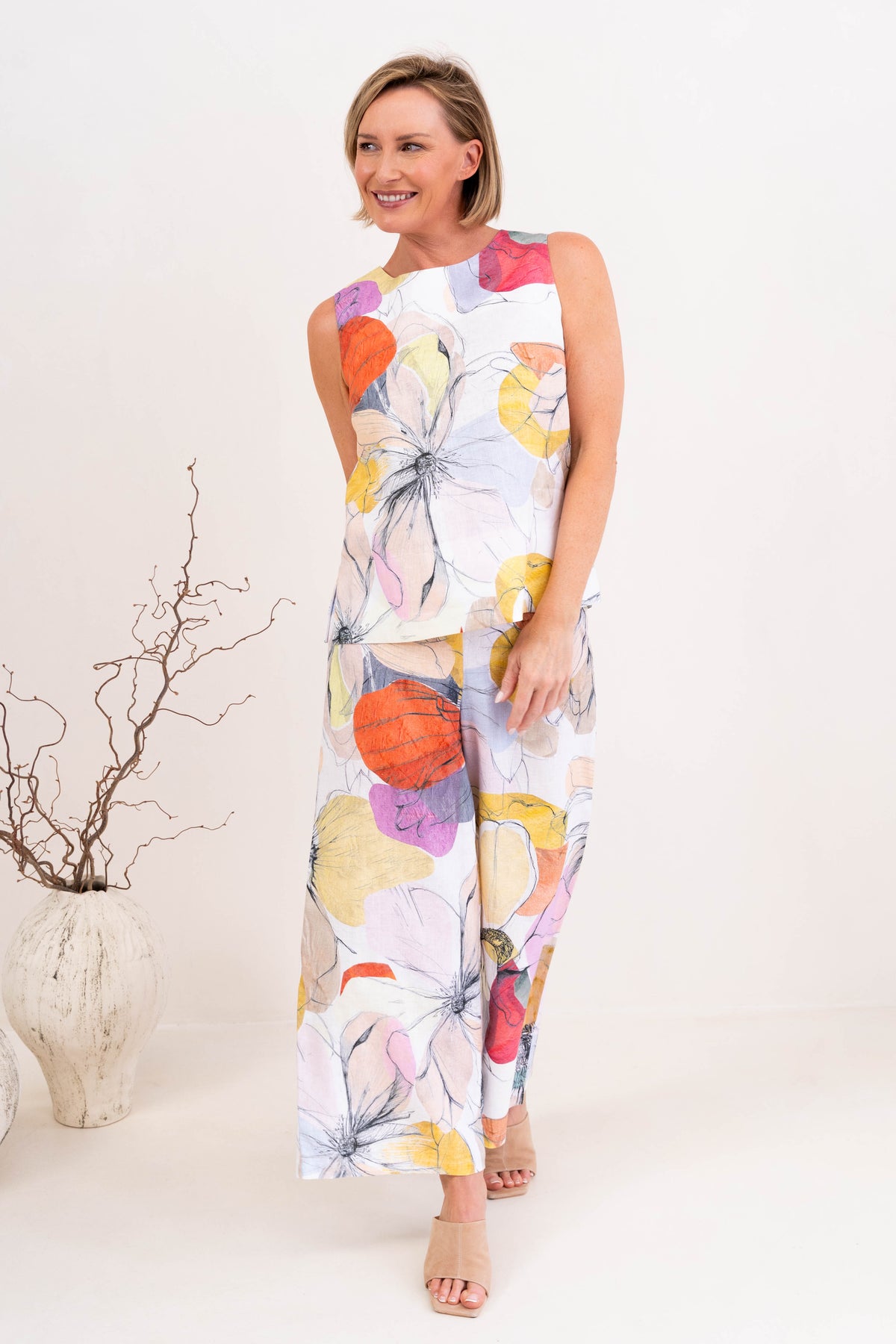 Petal Drift Palazzo Pant