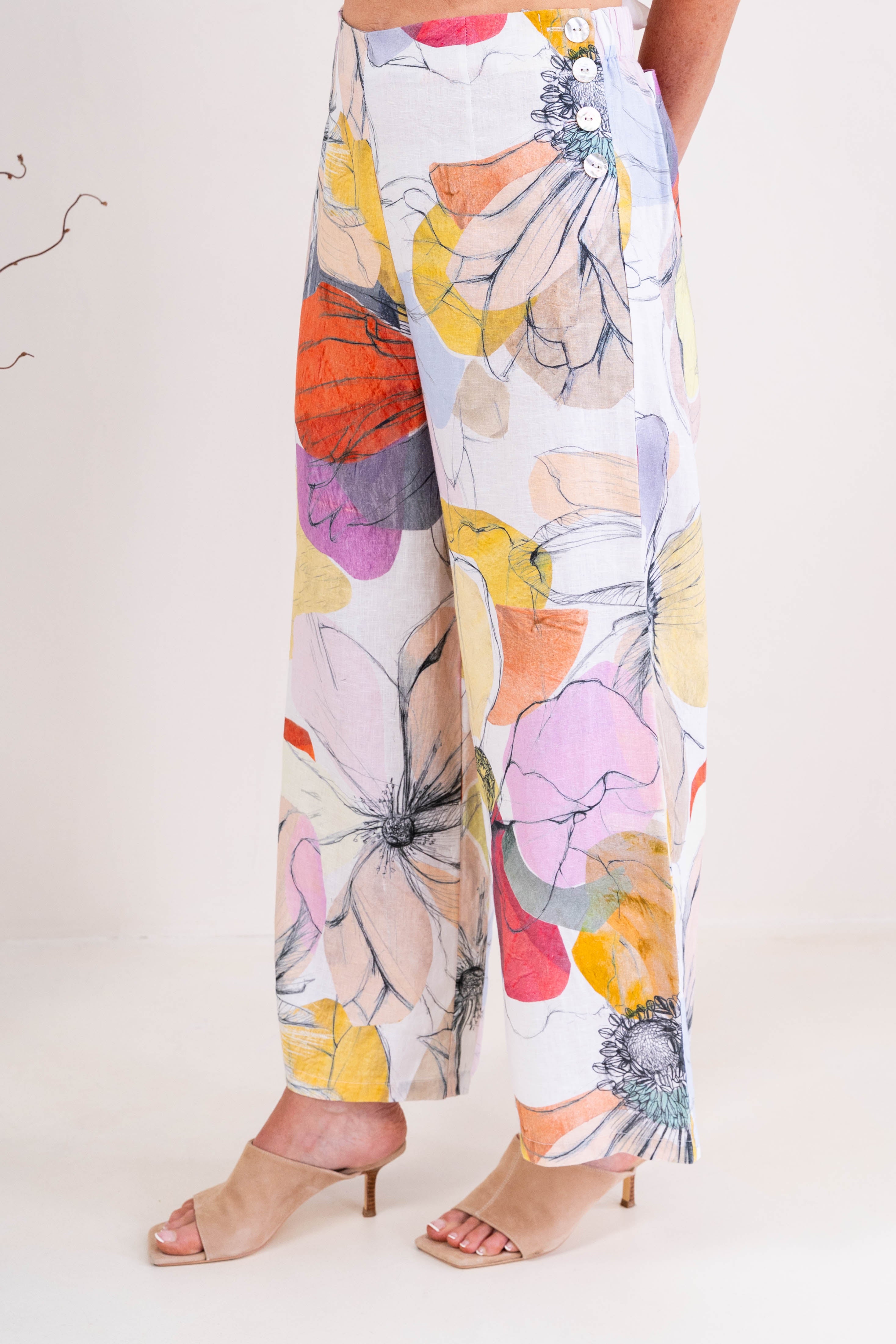 Petal Drift Palazzo Pant
