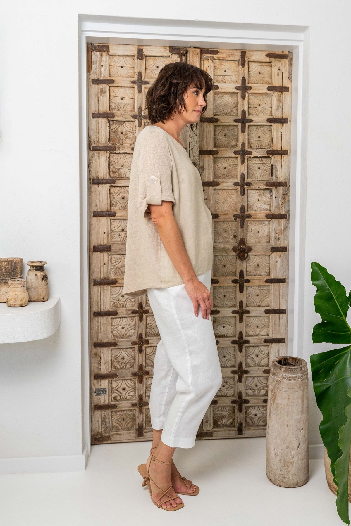 Mixed Linen Blend T-shirt
