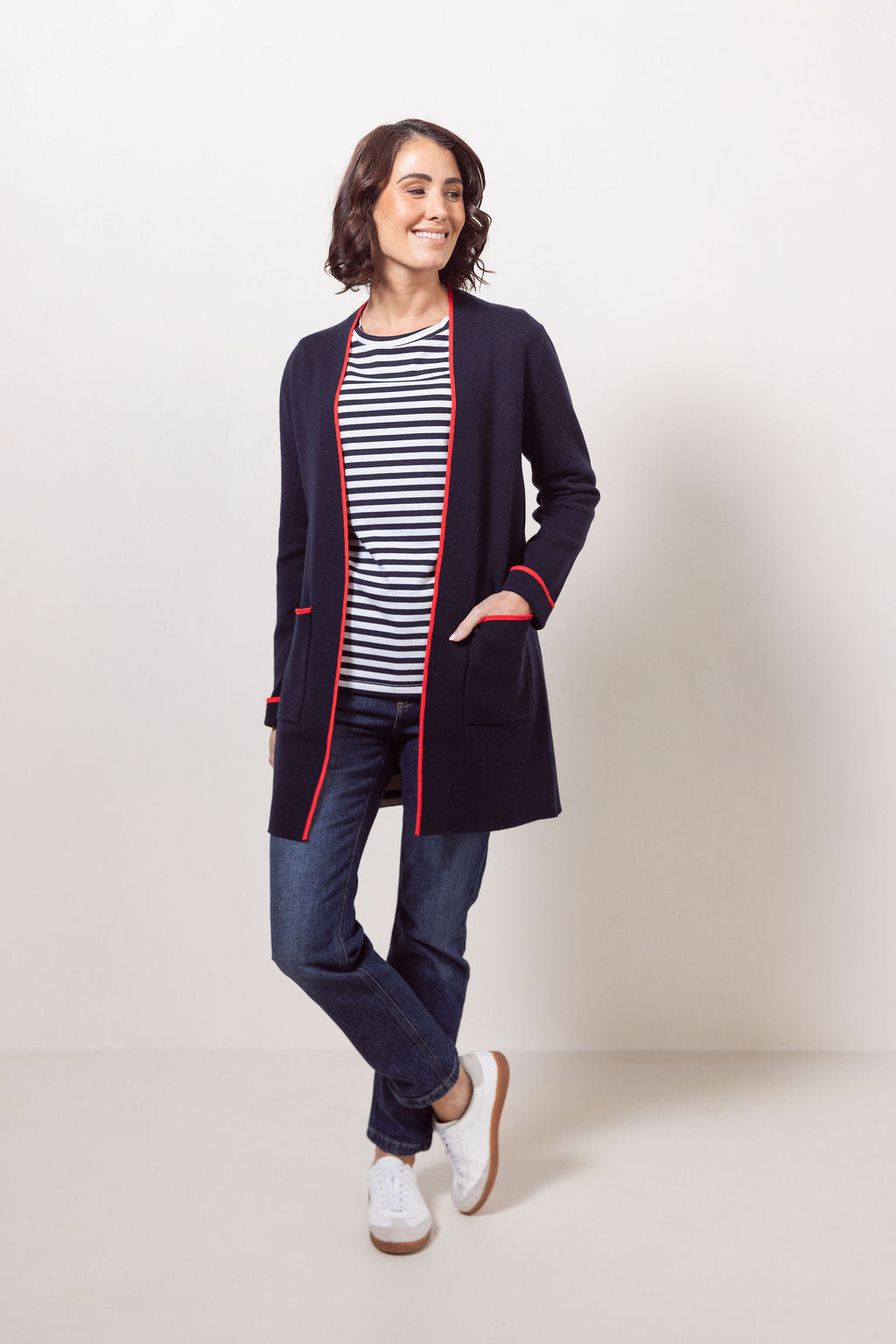 Cotton Jersey Stripe Long Sleeve Top