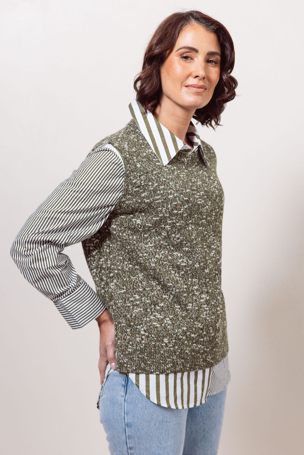 Round Neck Speckle Vest