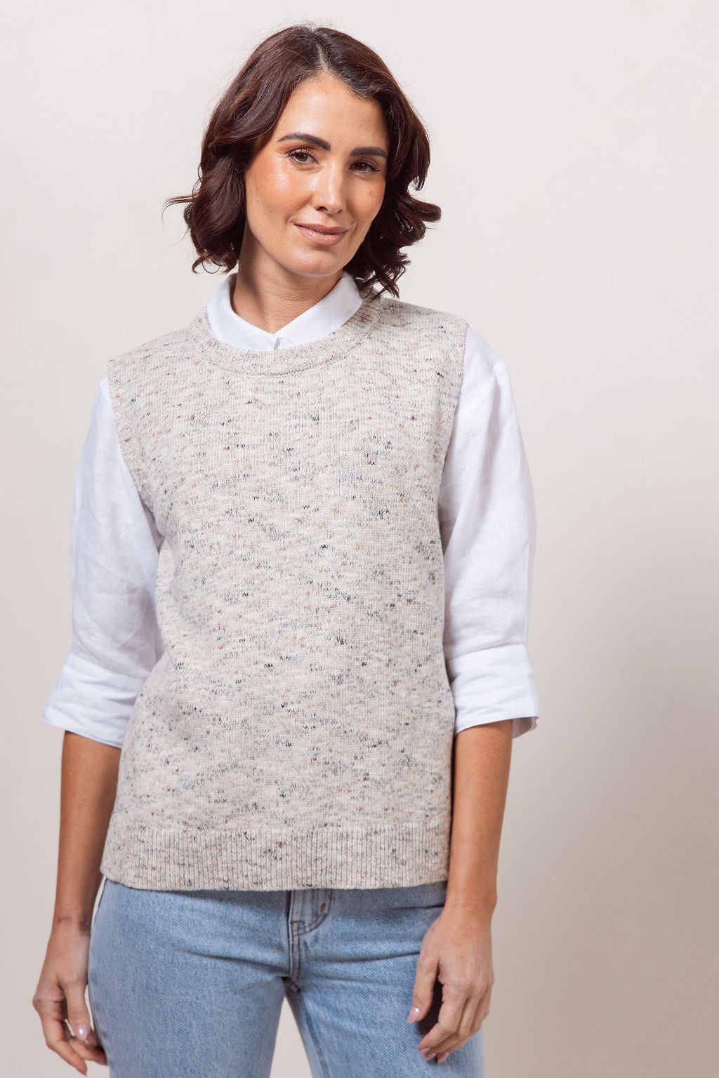 Round Neck Speckle Vest