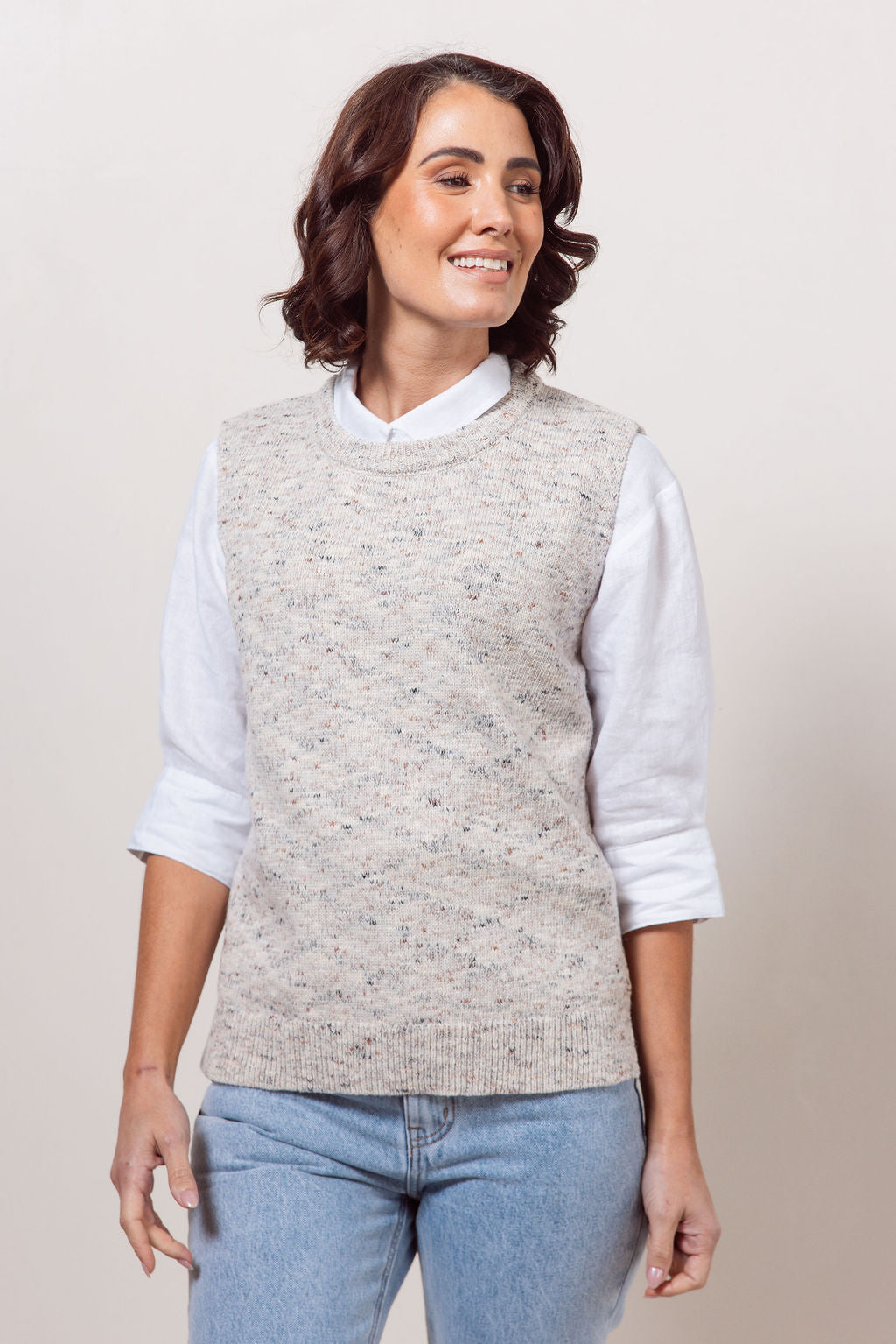 Round Neck Speckle Vest
