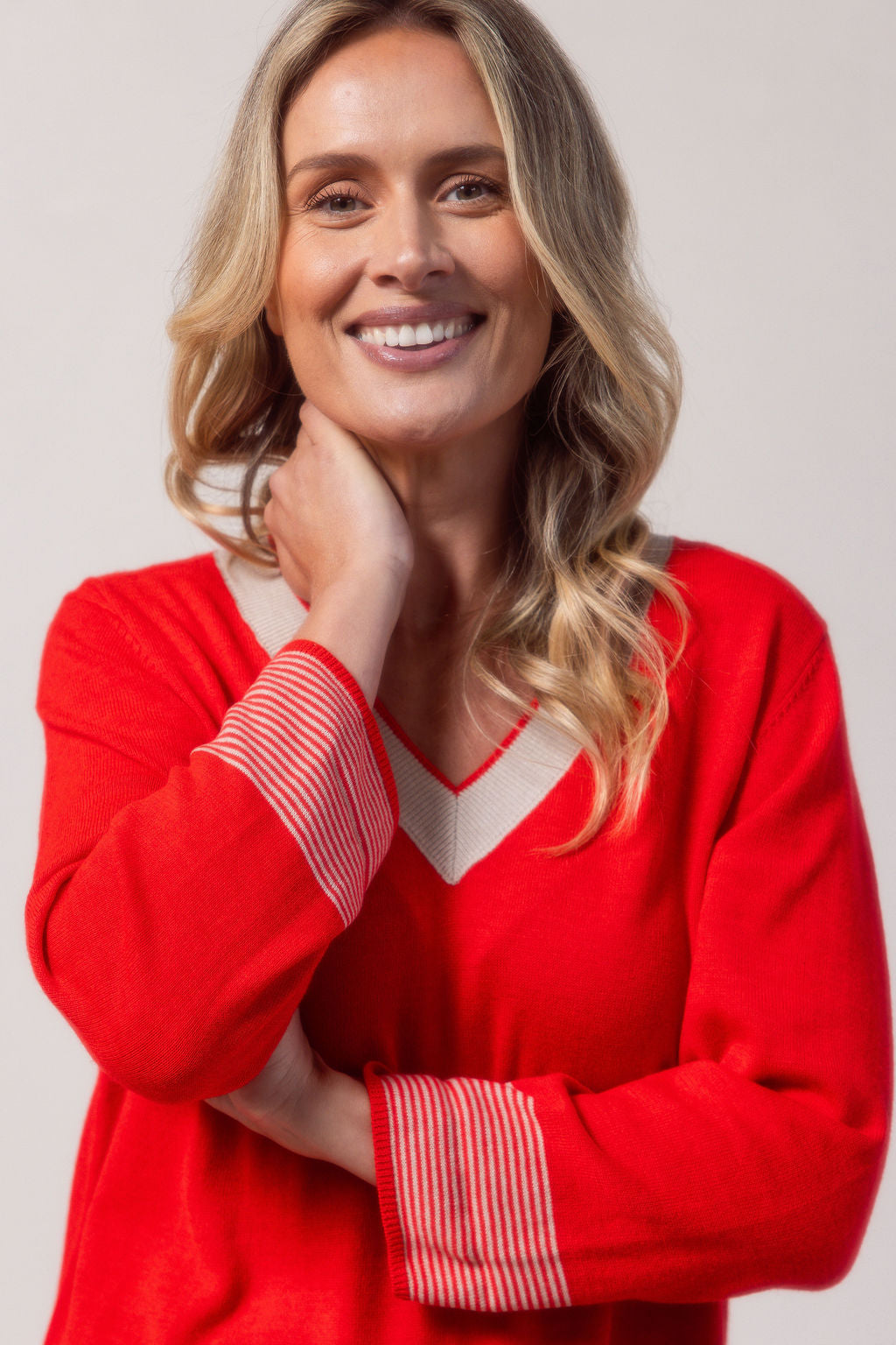 Wool Blend V Neck Sweater