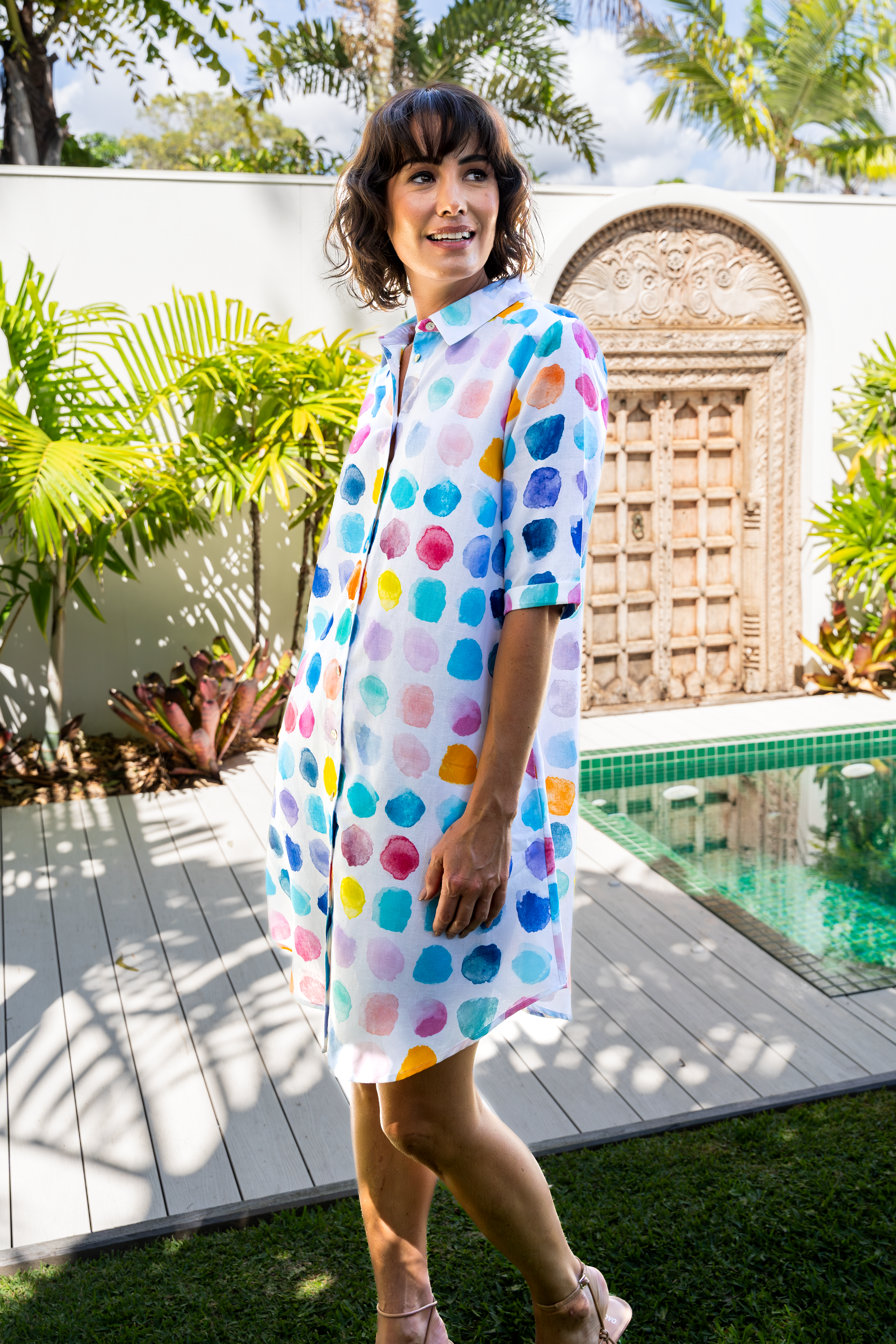 See Saw Linen Shirtmaker Palette Print