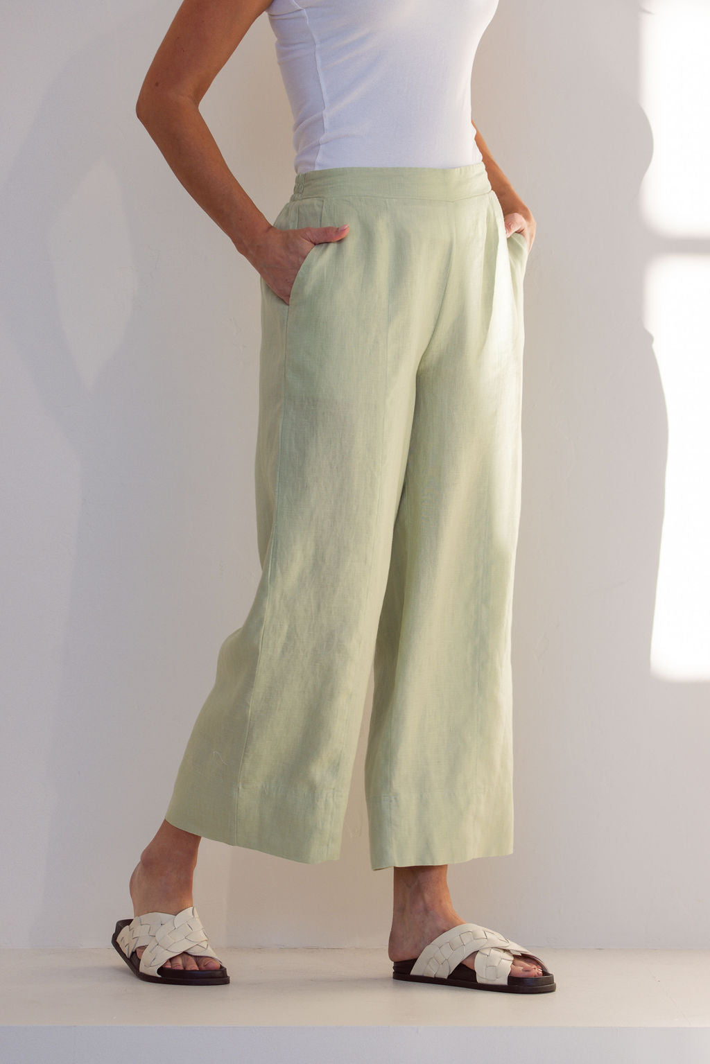 Linen Seam Detail Pant
