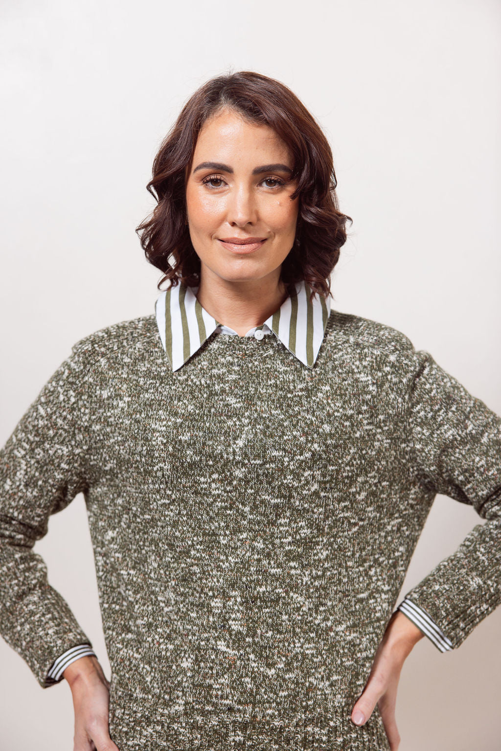 Crew Neck Speckle Sweater
