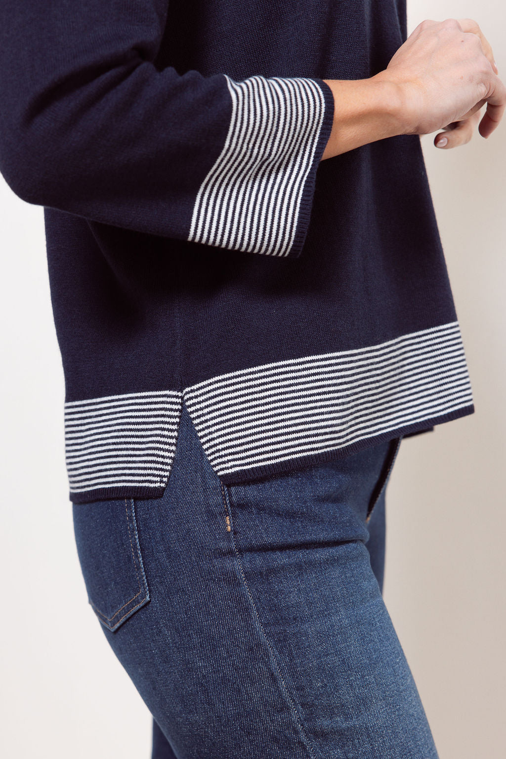Wool Blend V Neck Sweater