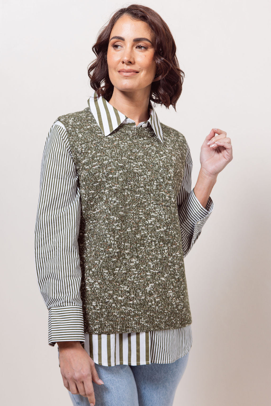 Round Neck Speckle Vest