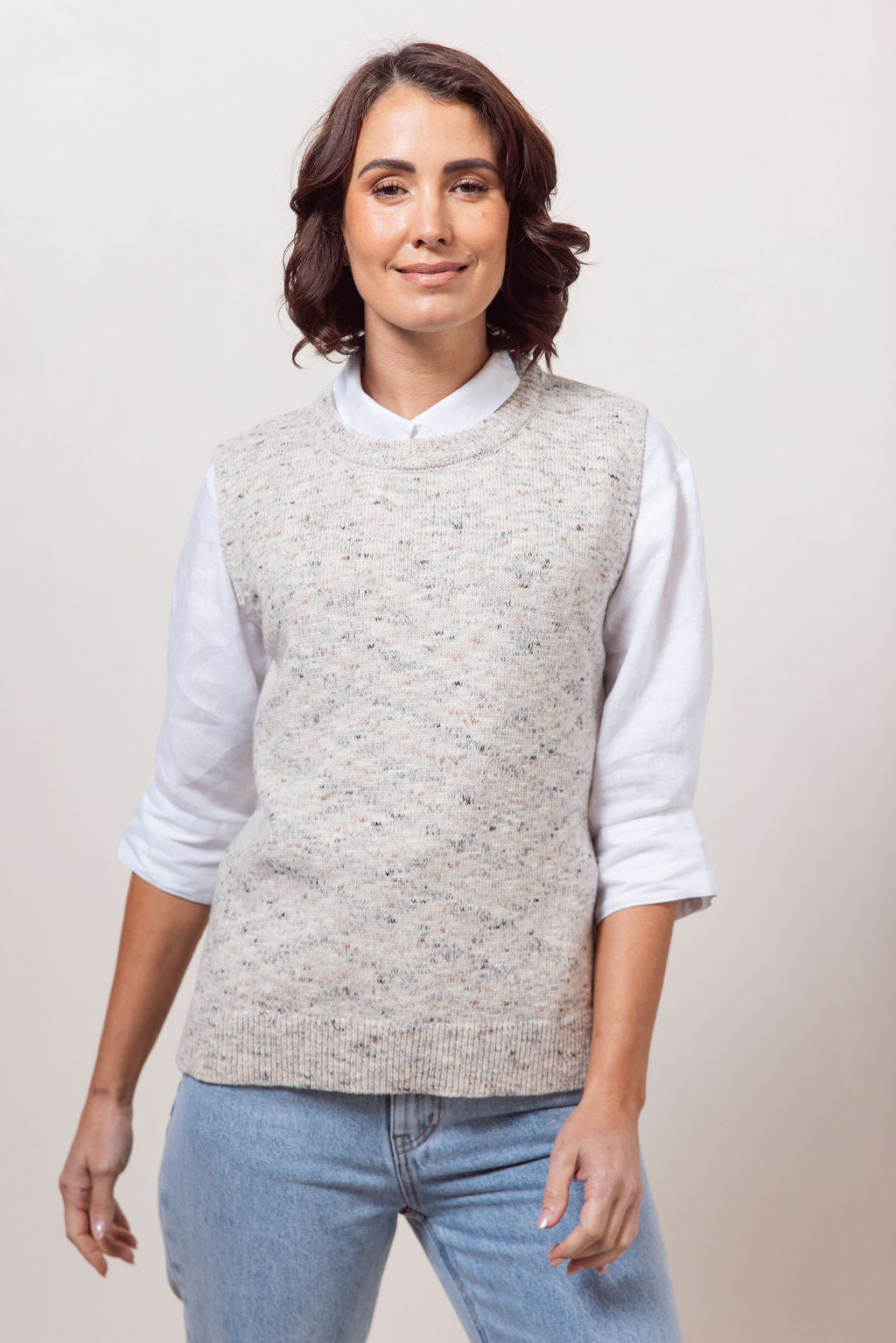 Round Neck Speckle Vest