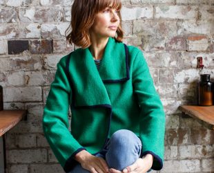 Asym Hem Boiled Wool Jacket